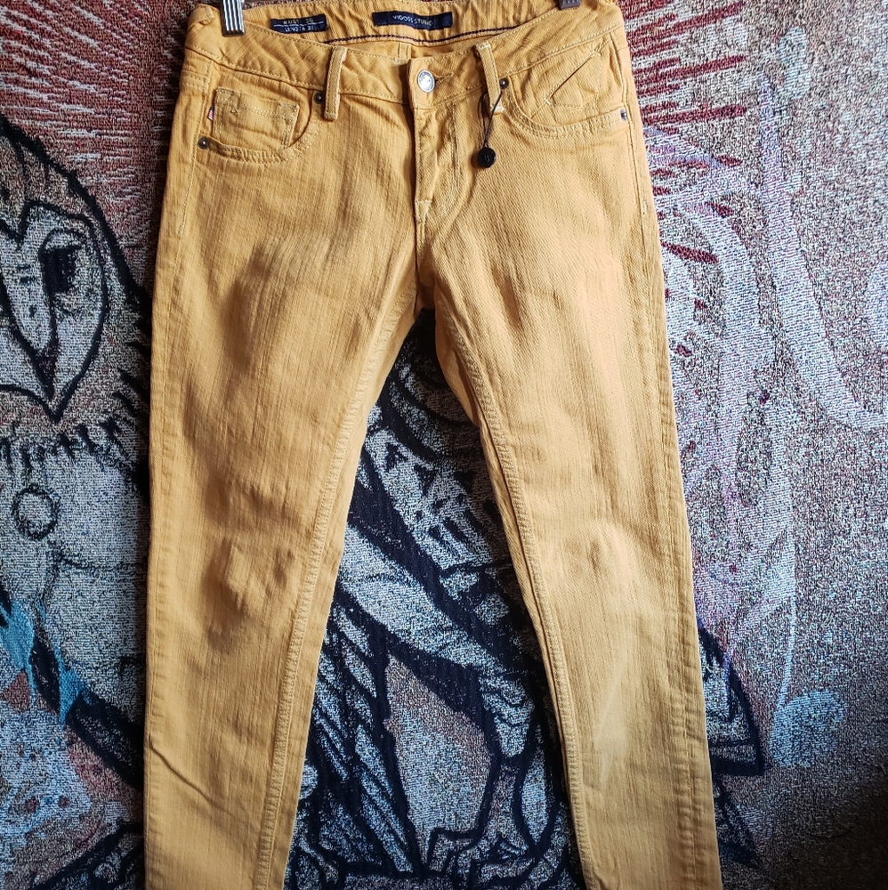 Vigoss studio mustard/ golden yellow skinny Jean's. Nwot